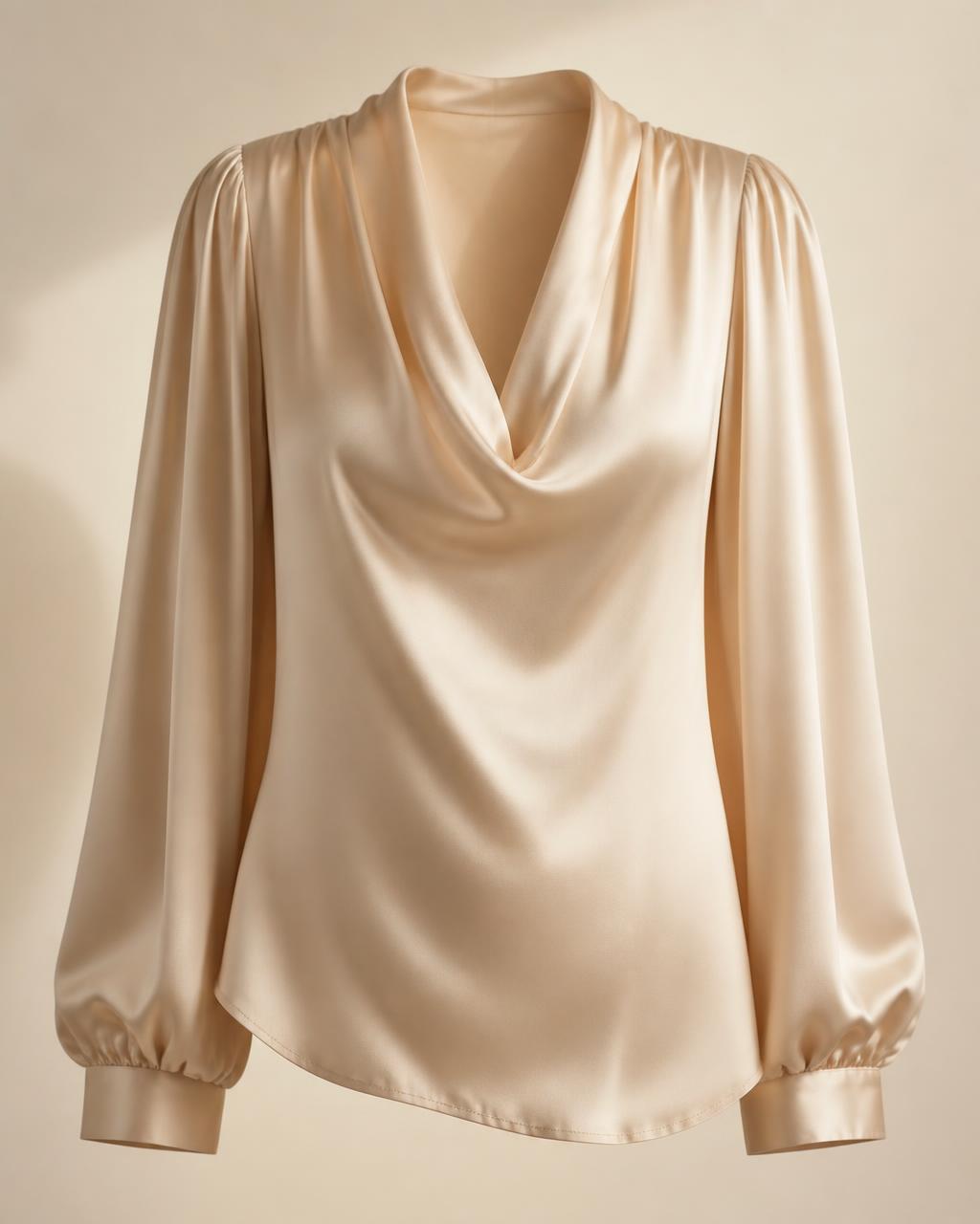 The Delphine Satin Blouse